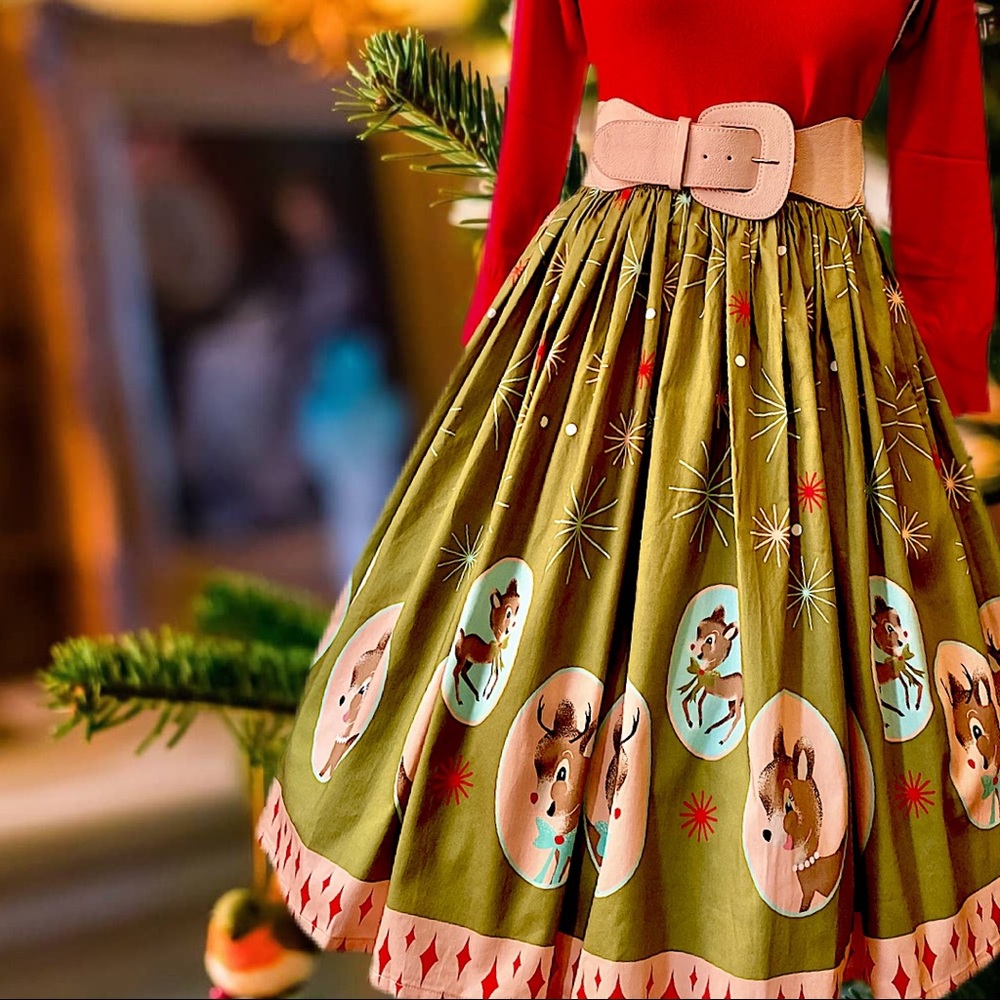 Dropped Price! Rudolph & Family Holiday Skirt - Picture 3 of 16